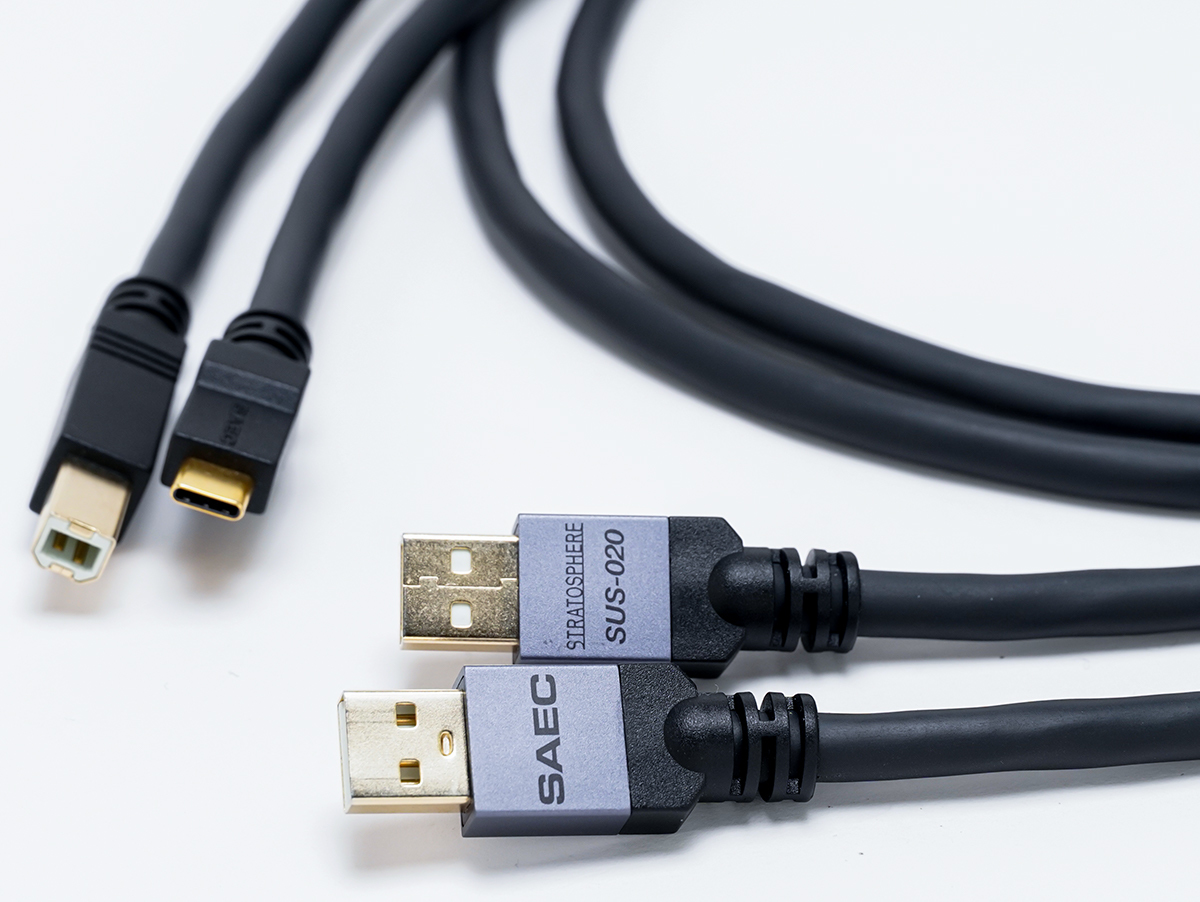 2022新発 SAEC サエクコマース STRATOSPHERE SUS-020 USB A Type C 4.5m USBケーブル  オーディオ用USBケーブル