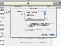 itunes トップ cd 取り込み aac