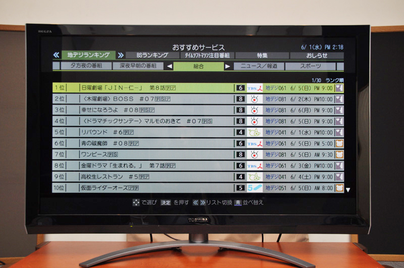 画像8 - 東芝“REGZA”ZG2シリーズの「タイムシフトマシン」が変える「テレビの見かた」 - Phile-web