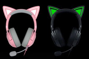 Razer、有線“ネコミミ”ヘッドセット「Razer Kraken Kitty V2」。イヤー