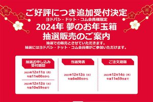 ヨドバシ.com、「2024年 夢のお年玉箱」追加販売。12/12 10